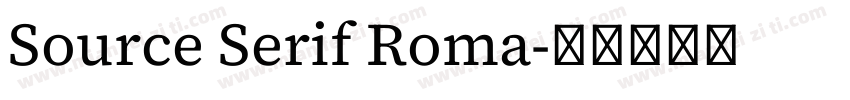 Source Serif Roma字体转换